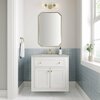 James Martin Vanities Chicago 30in Single Vanity, Glossy White w/ 3 CM Eternal Serena Top 305-V30-GW-3ESR